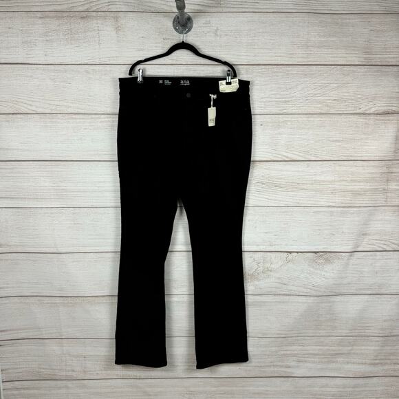 A New Approach Plus Size Black Mid Rise Slim Bootcut Jeans Size 20 TALL - Picture 1 of 8